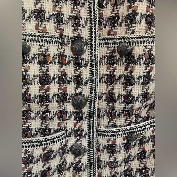 VERONICA BEARD CIRTANE HOUNDSTOOTH TWEED JACKET - Picture 7 of 12